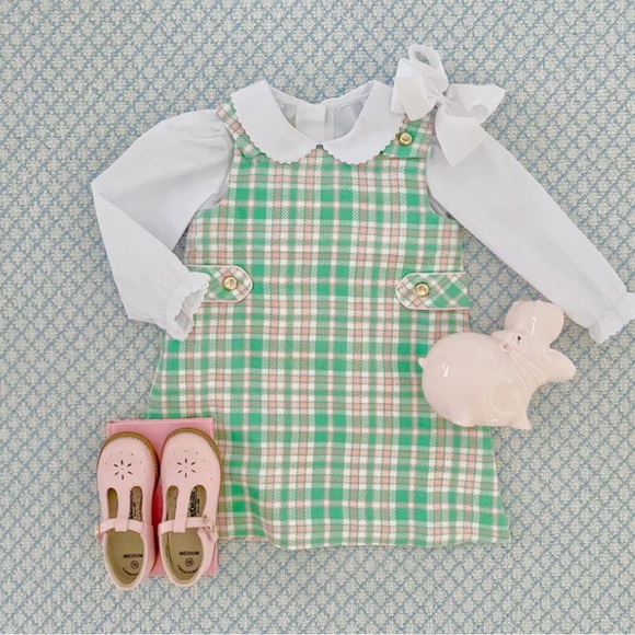 The Beaufort Bonnet company Putney Plaid 6-12 mo jumper - Picture 2 of 3